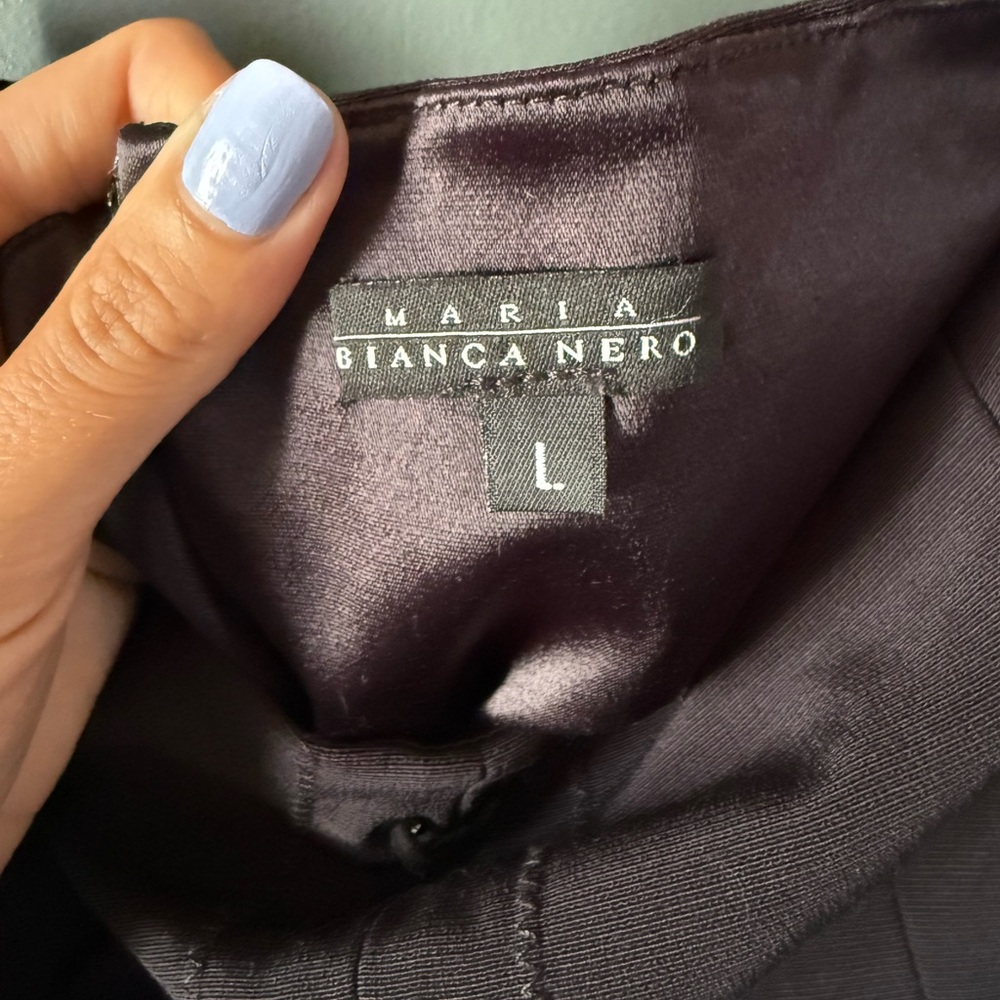 Vintage Maria Bianca Nero black strapless lace up corset dress sz large - Picture 3 of 12
